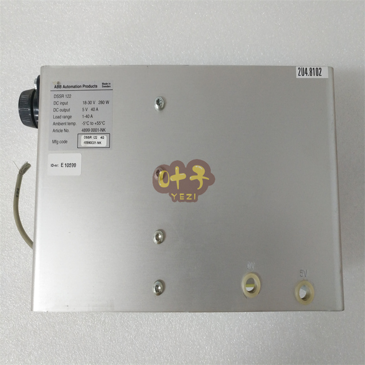 ABB DSSR122 4899001-NK直流输入电源单元 库存有货 质保一年